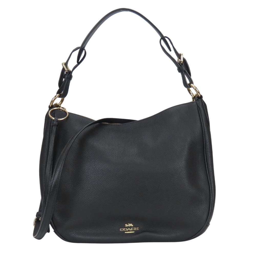 Coach Shoulder Bag 35593 Leather Black Gold Hardware Crossbody One for Women ...